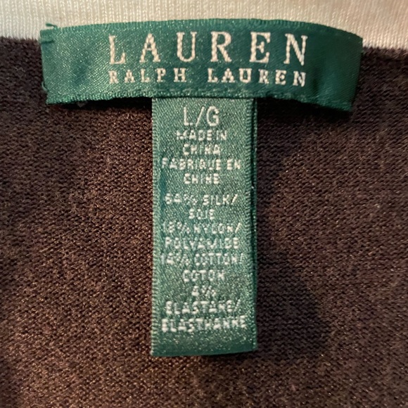 Lauren Ralph Lauren 2-Piece V-Neck Sweater Set - Cardigan and Shell - Picture 7 of 8